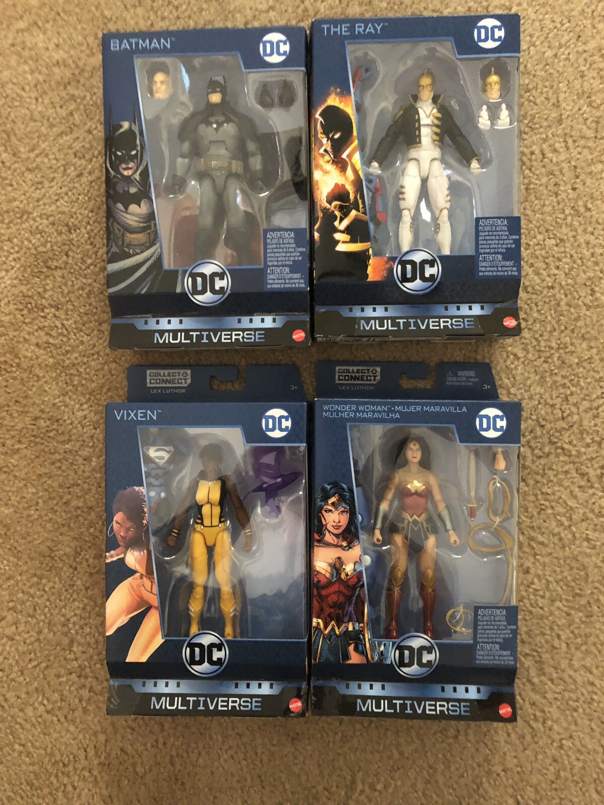 DC Multiverse Lex Luthor Collect Connect Wave Batman Ray Wonder Woman Vixen DCU
