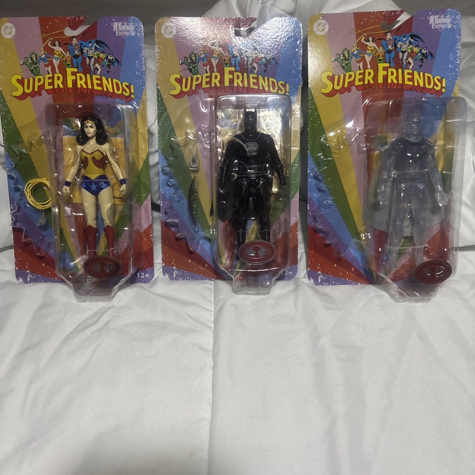 McFarlane DC Super Friends Wonder Woman, Batman Superman Platinum 2026 *Hand