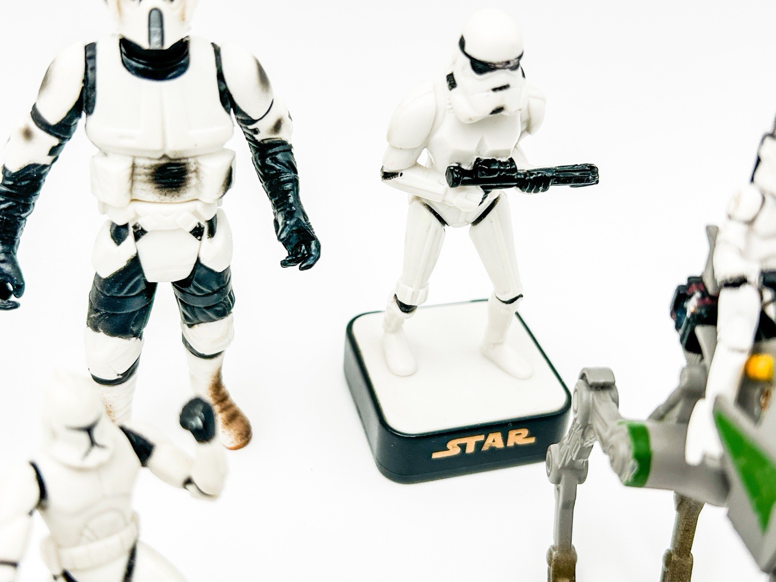 Star Wars Storm Trooper Clone Trooper Lot Rex Action Figures Plastic Die Cast