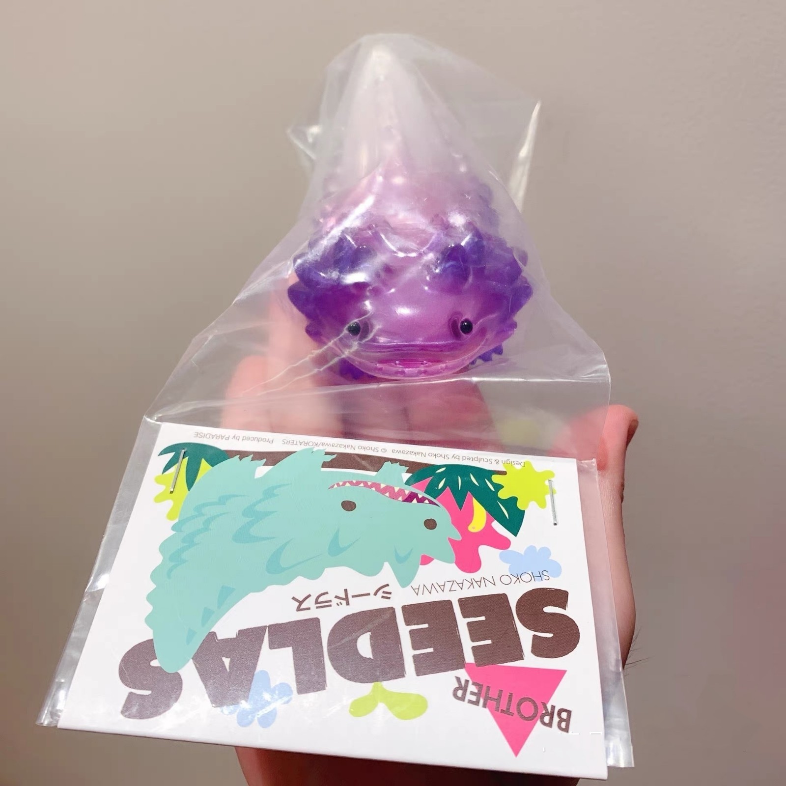 SHOKO NAKAZAWA BROTHER SEEDLAS T9G Gradient Purple Clear Vinyl Figure SOFUBI Toy
