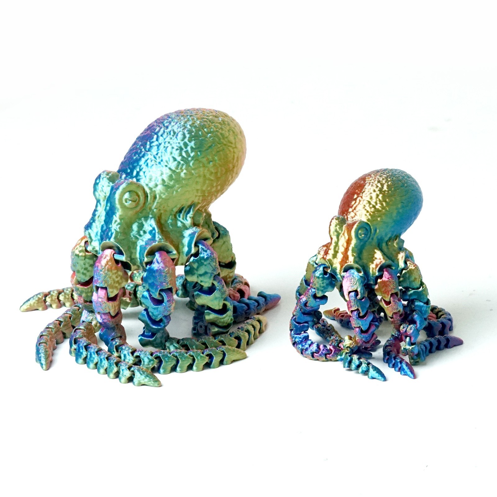 2PCS 3D Printed Octopus Model,Articulated Animals figure,Fidget Toys Home Decor