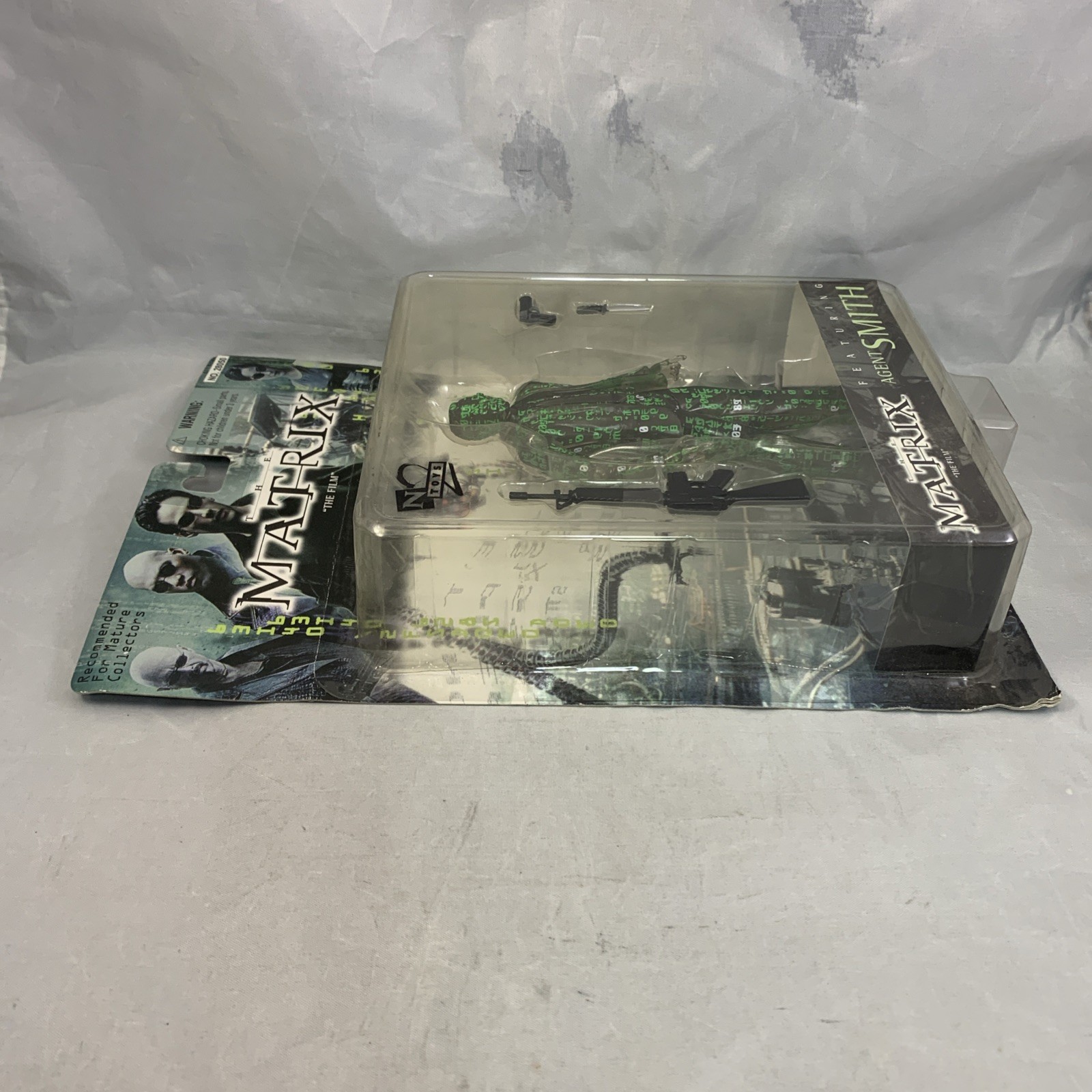 THE MATRIX AGENT SMITH Clear Action Figure WB Toy Vintage 1999 NEW SEALED