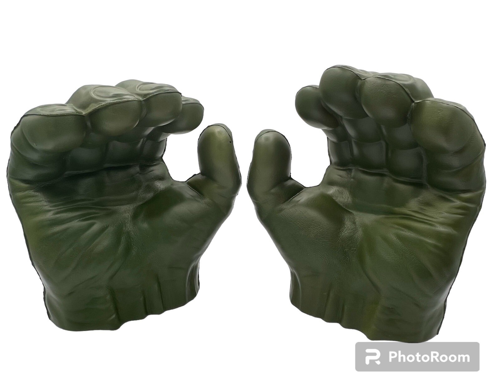 Marvel Hasbro 2015 Avengers Incredible Hulk Open Grip Green Foam Gloves Hands
