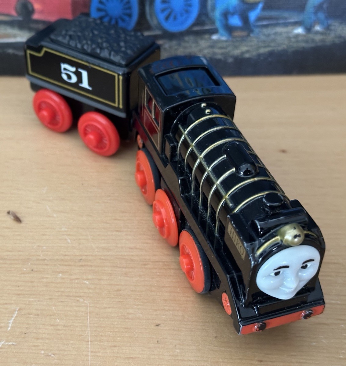 Fisher-Price Wooden/Diecast Thomas Train Battery Operated Hiro & Tender!