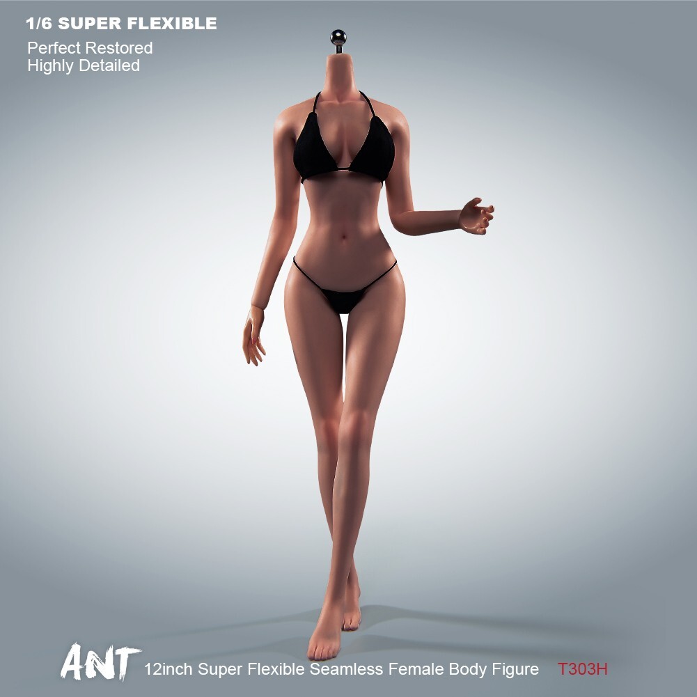 US 1/6 Flexible Seamless Copper Suntan Skin Joints Body For 12&Prime;Action Figure Toy