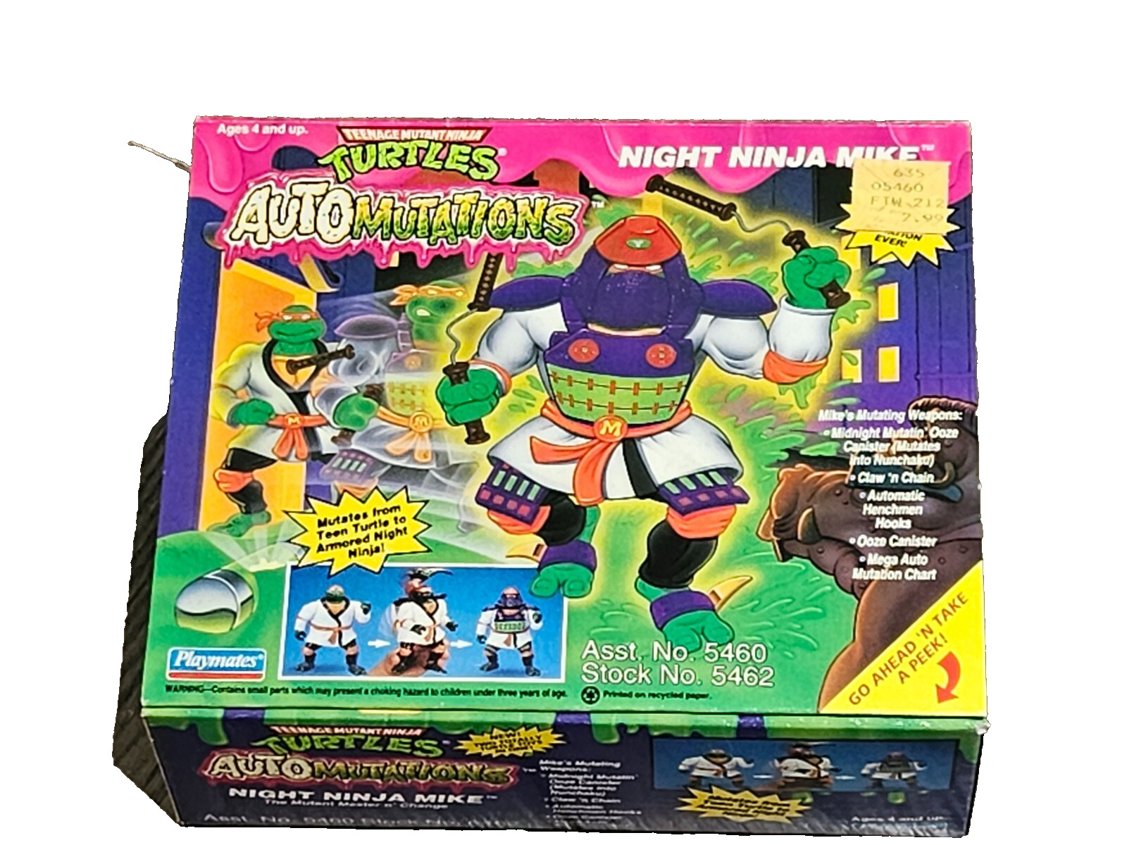 TMNT Teenage Mutant Ninja Turtles AutoMutations Night Ninja Mike 1993 PRISTINE!