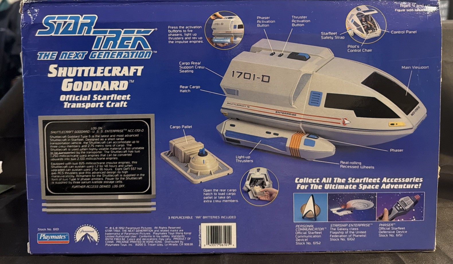 Star Trek The Next Generation Shuttlecraft Goddard 1992 Playmates