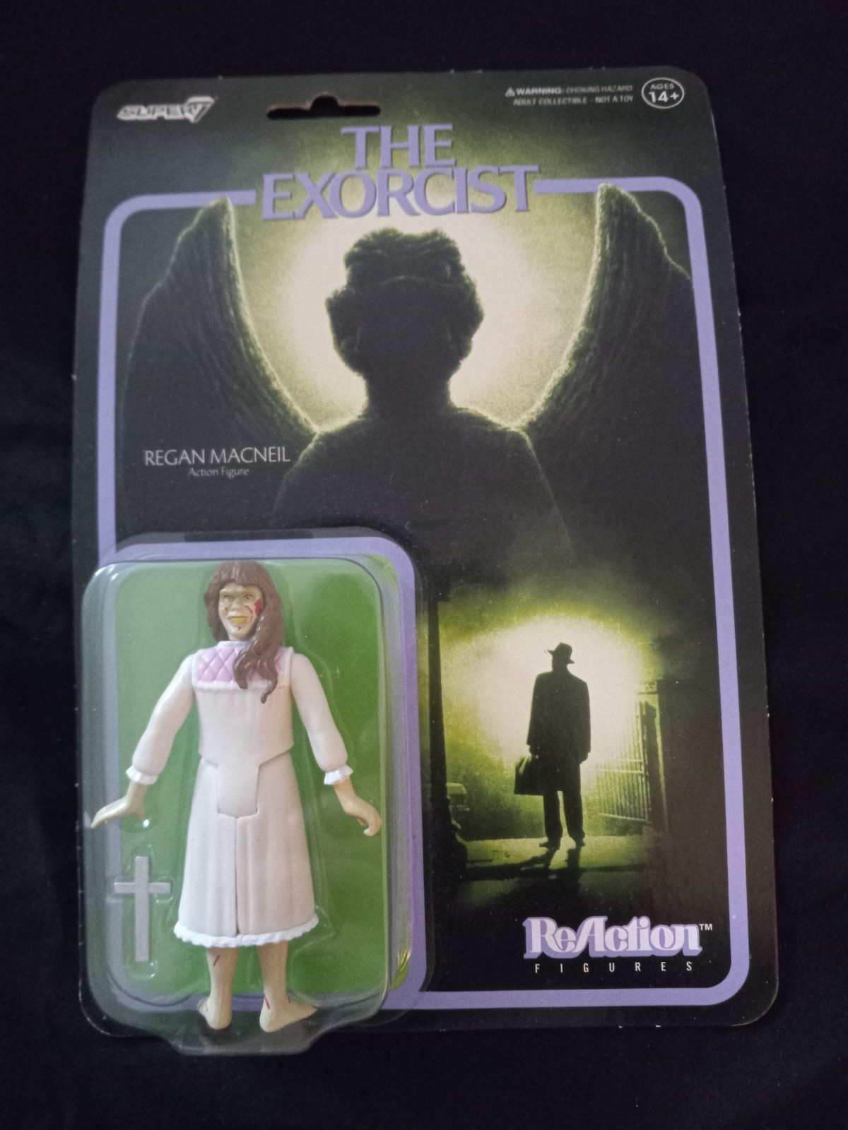 The Exorcist Regan MacNeil ReAction Figure 3.75&Prime; Punched Card Horror Art