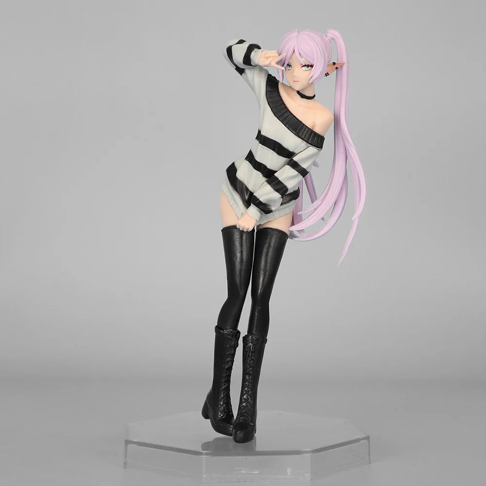 18.5cm Anime Collectible Figure – Frieren Beyond Journey&rsquo;S End Casual Striped