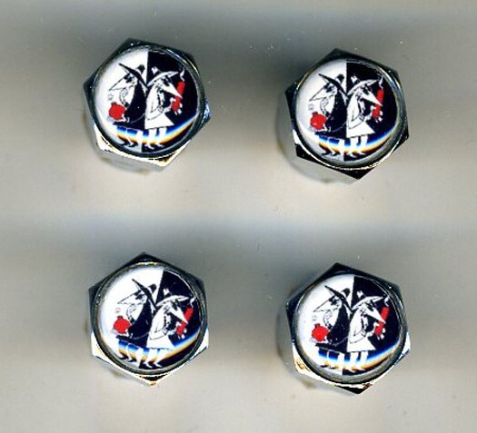 Spy vs. Spy 4 Chrome Plated Brass Tire Valve Caps Car & Bike Spy vs Spy