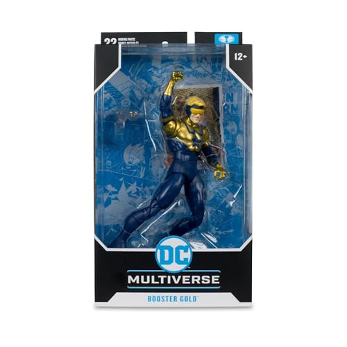 DC Multiverse Booster Gold 7 Inch Action Figure with Flight Stand and Art Card