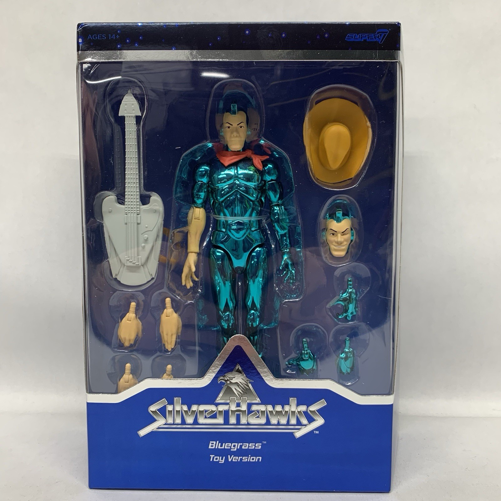 🔥✅ Super7 Ultimates! SilverHawks: Bluegrass (Toy Version) Action Figure 2024