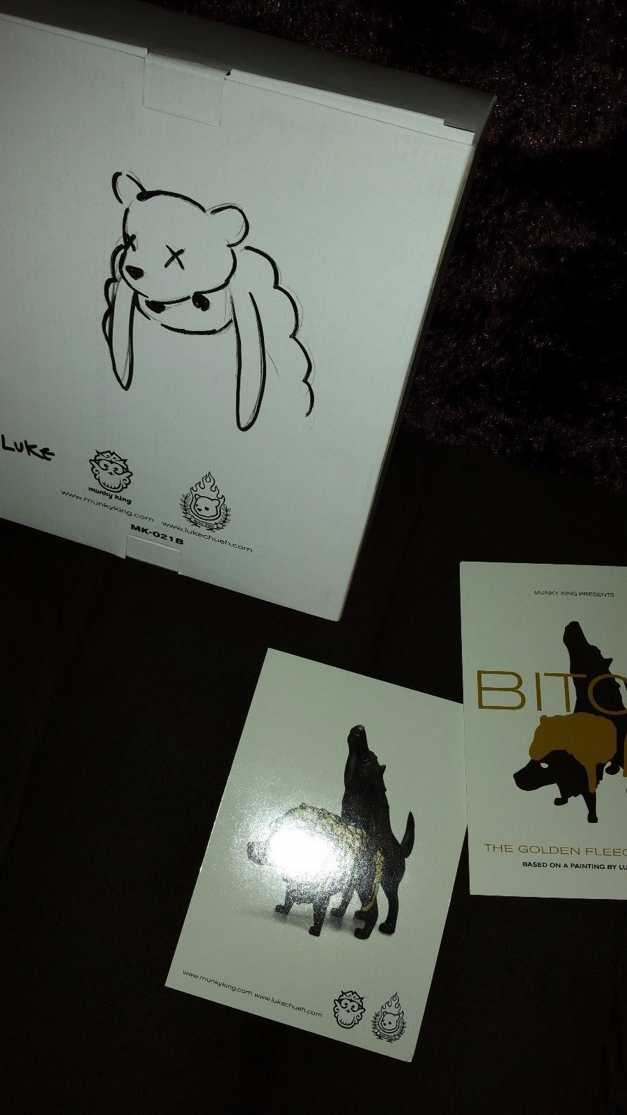 Luke Chueh BITCH Gold Fleece Exclusive SDCC 2014 Munky King + 2 PC 150 Ed SIGNED