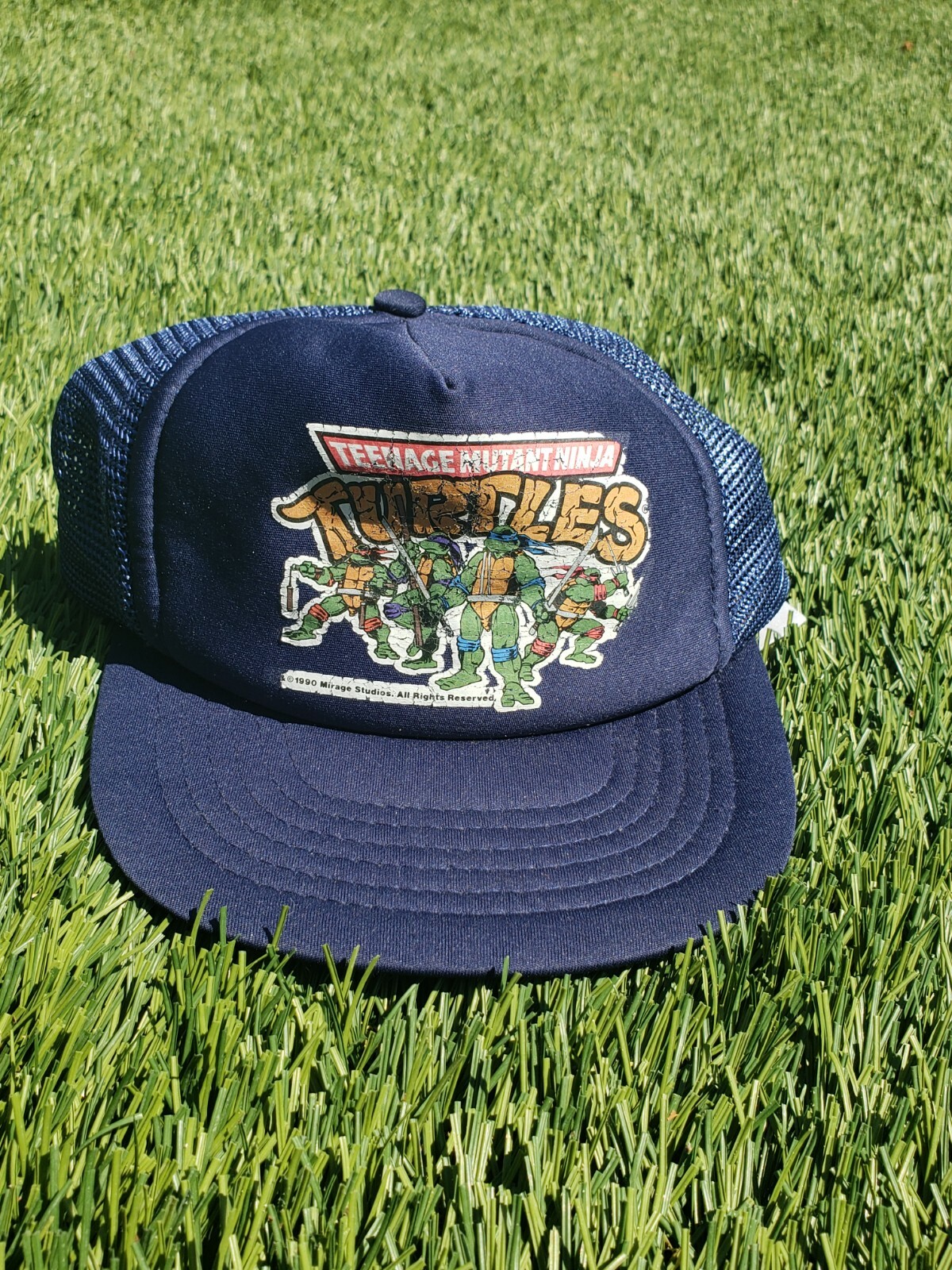 Vintage 1990 Universal Teenage Mutant Ninja Turtles Snapback Mesh Youth Hat