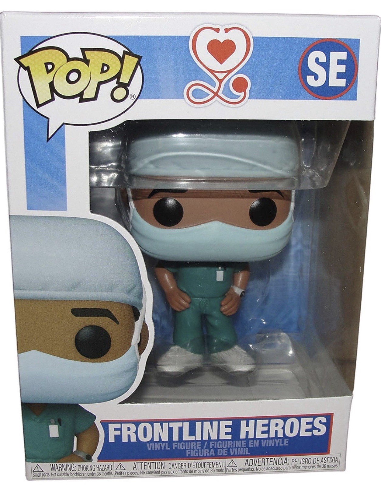 Funko Pop Frontline Heroes Male Hospital Worker #1 SE Vinyl Figure w Protector
