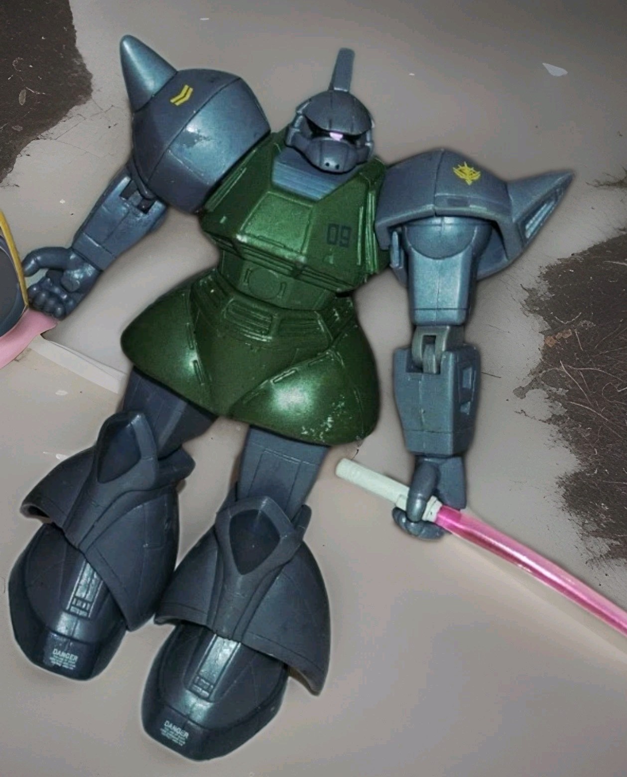 This is a Bandai MS-14S Char&rsquo;s Gelgoog action figure from the Mobile Suit Gundam