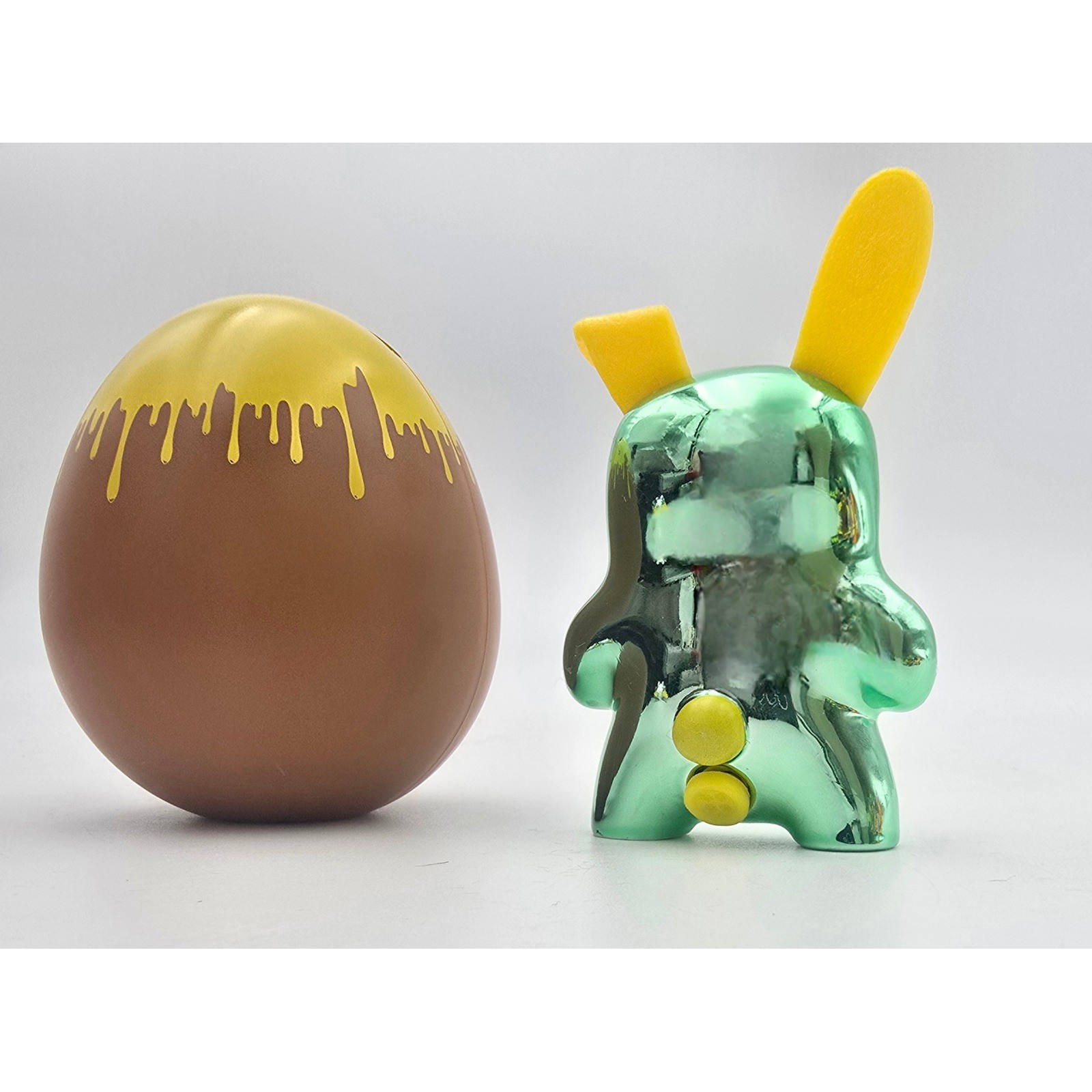 Fuggler Funny Ugly Monster Rabbitacular Green Metallic Chrome Rare Mini Figure