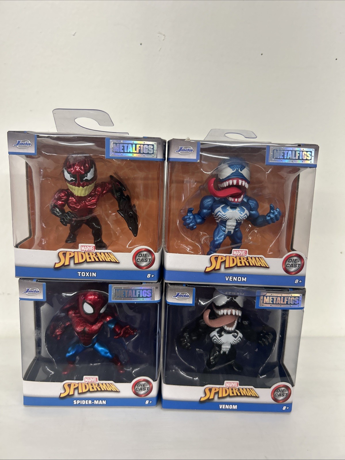 Marvel Spider-Man Die Cast Jada Metalfigs Lot OF 4 Venom Toxin
