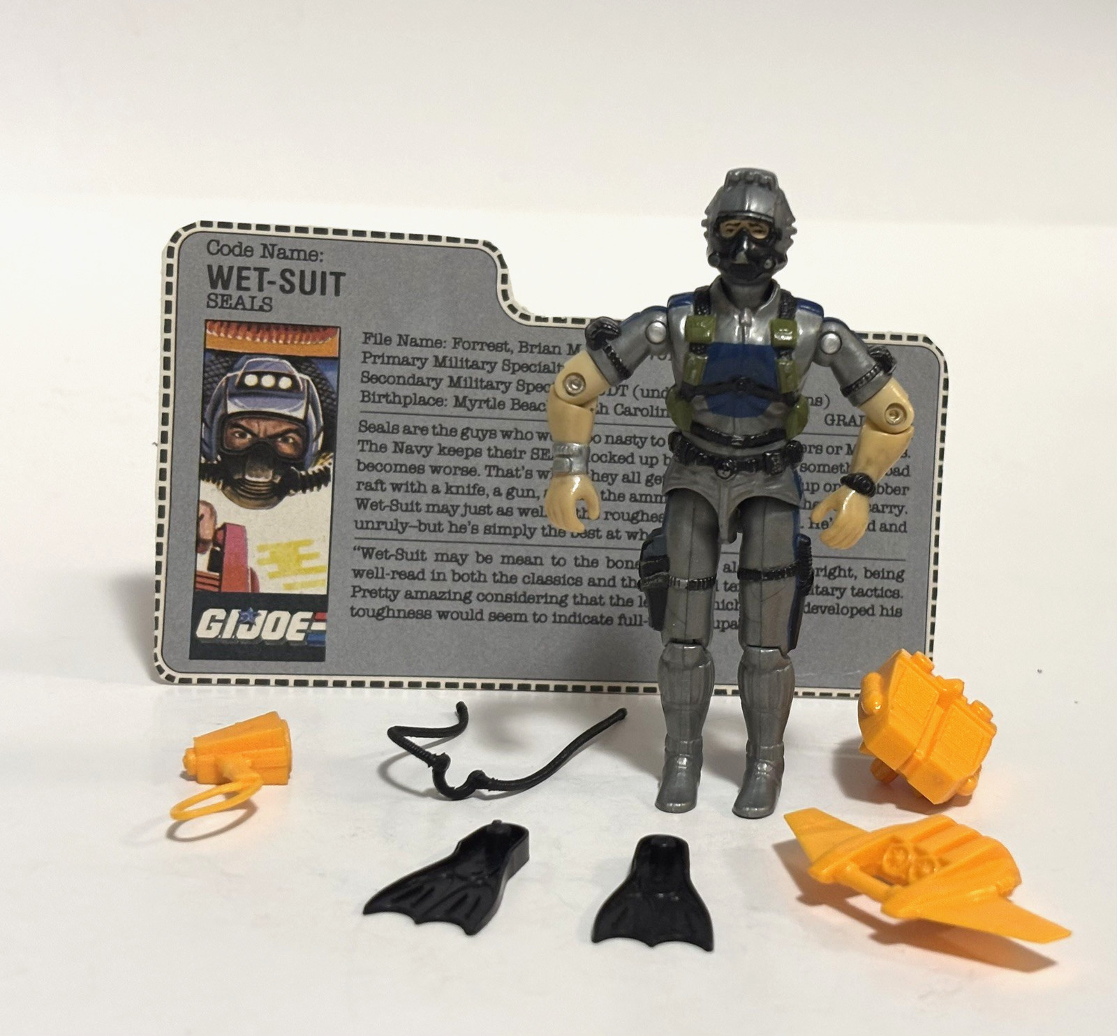 GI Joe Wet-Suit v2 Special Mission Brazil Toys R Us Exclusive File Card 1986