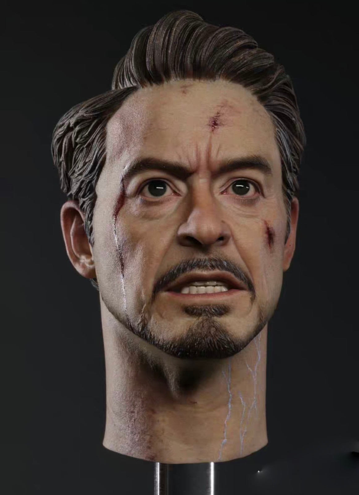 Rare 9moreStudio Marvel Robert Downey Jr. Iron Man Head Sculpt Snap Ver.