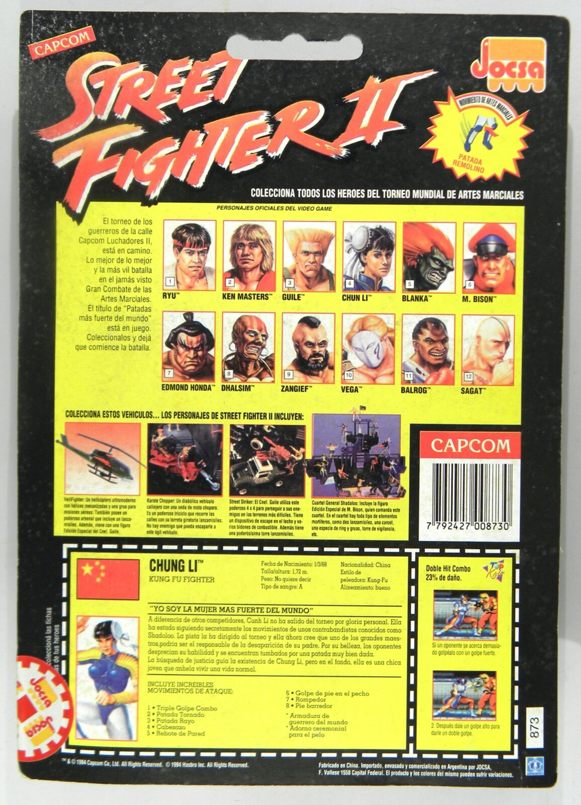 1994 CAPCOM Hasbro JOCSA Made in Argentina Ken Masters Street Fighter rare