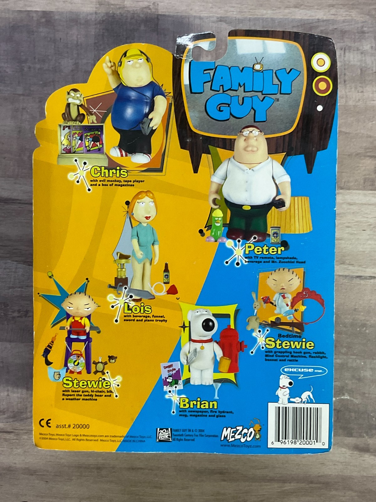 Peter Griffin Eyes Variant Series 1 (2004) FAMILY GUY Mezco SEALED KT