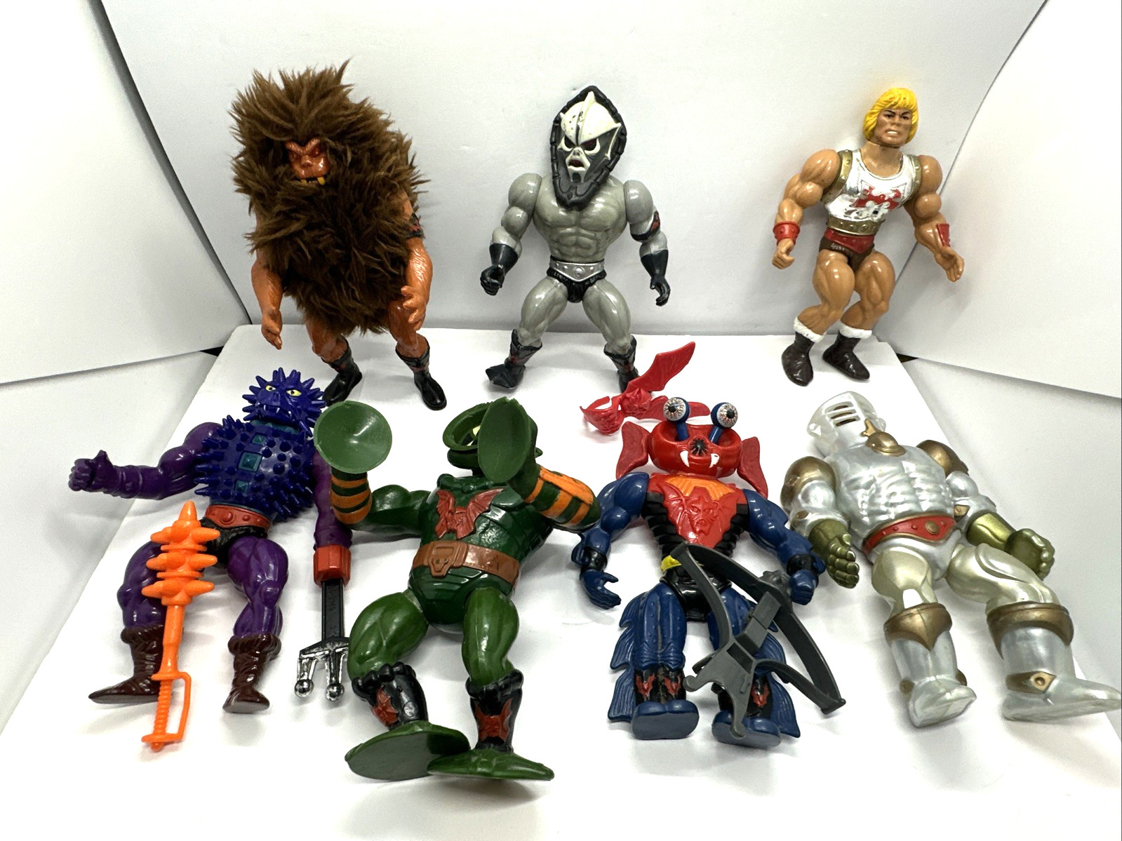 MOTU Masters of the Universe He-Man 7 Figures Mattel Original PLS Read