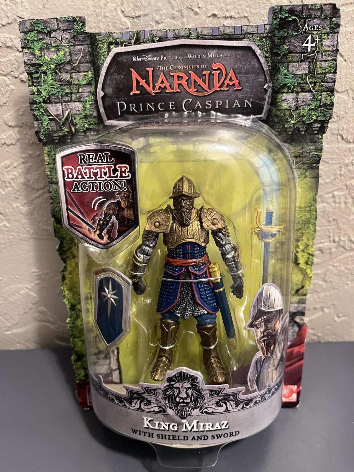 Chronicles of Narnia Prince Caspian King Miraz Action Figure W/Shield Sword 1/18