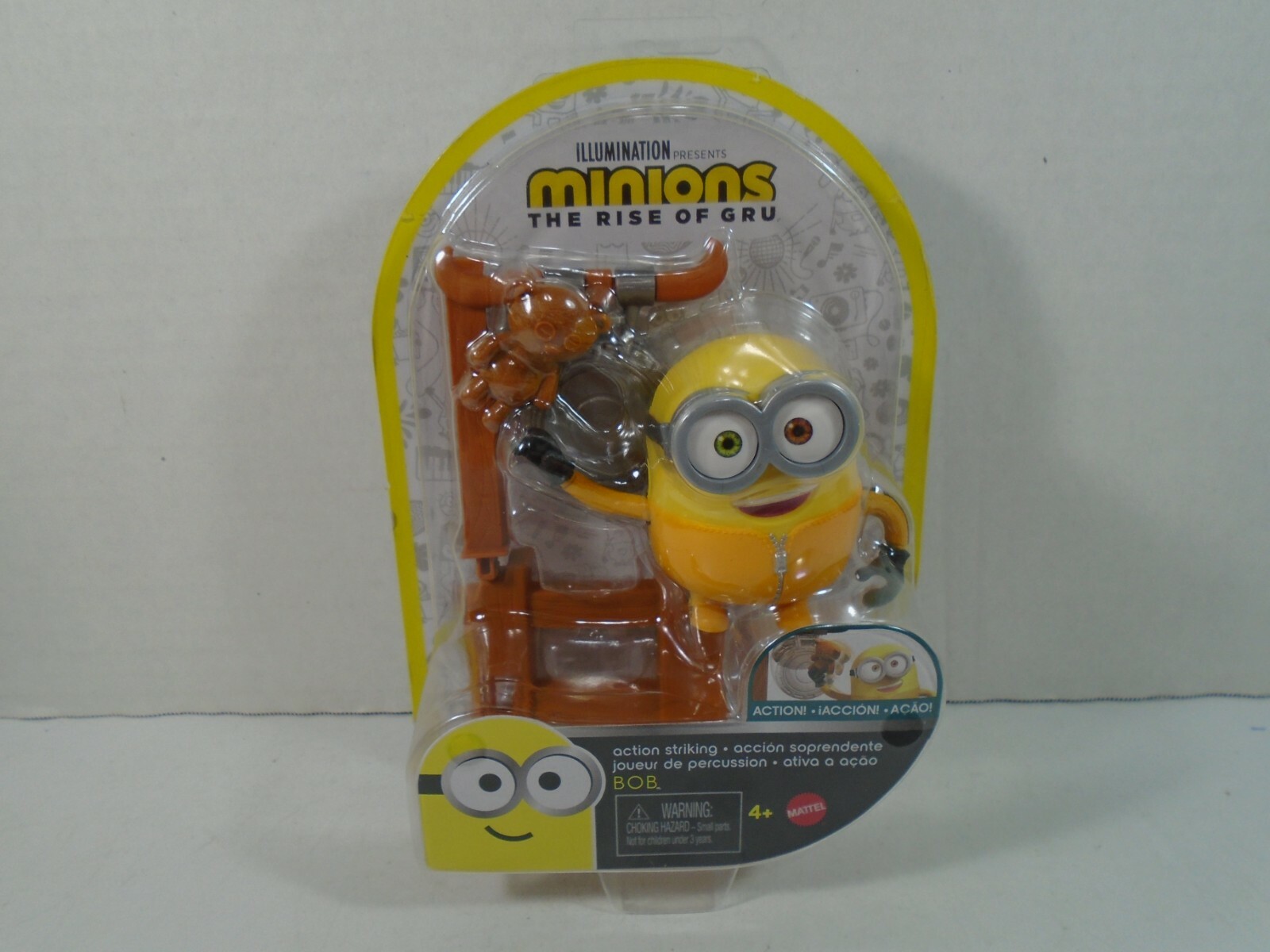 2019 MATTEL–MINIOINS THE RISE OF GRU–ACTION STRIKING BOB FIGURE (NEW)
