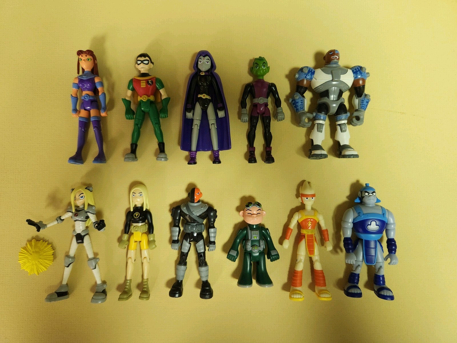 Bandai Teen Titans 2003 Lot 3.5&Prime; Figures Robin Starfire Raven Cyborg Terra