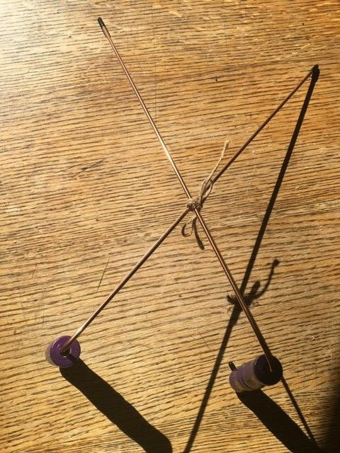 DOWSING RODS PURPLE GLITTER HANDLE FIND WATER LOST ITEMS GET YES AND NO ANSWERS