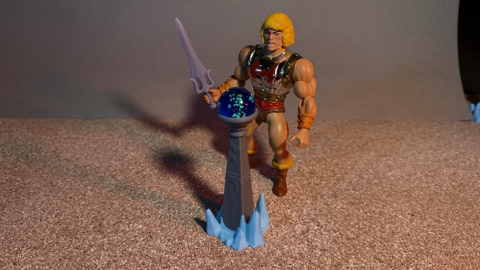GITD Custom Castle Grayskull Orb and Tall Holder by He-Bro