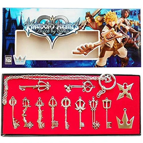 KEYBLADE WEAPON Kingdom Hearts 12 Pcs. Necklace Set (Video Games Charm Pendant)