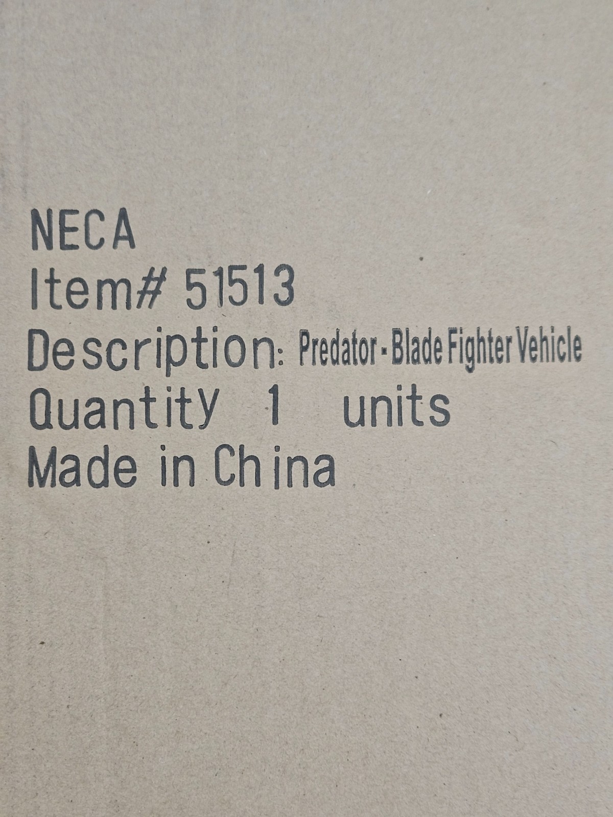 Predator Blade Fighter 7&Prime; inch Scale 2&prime; foot Vehicle Neca 2015 Sealed New