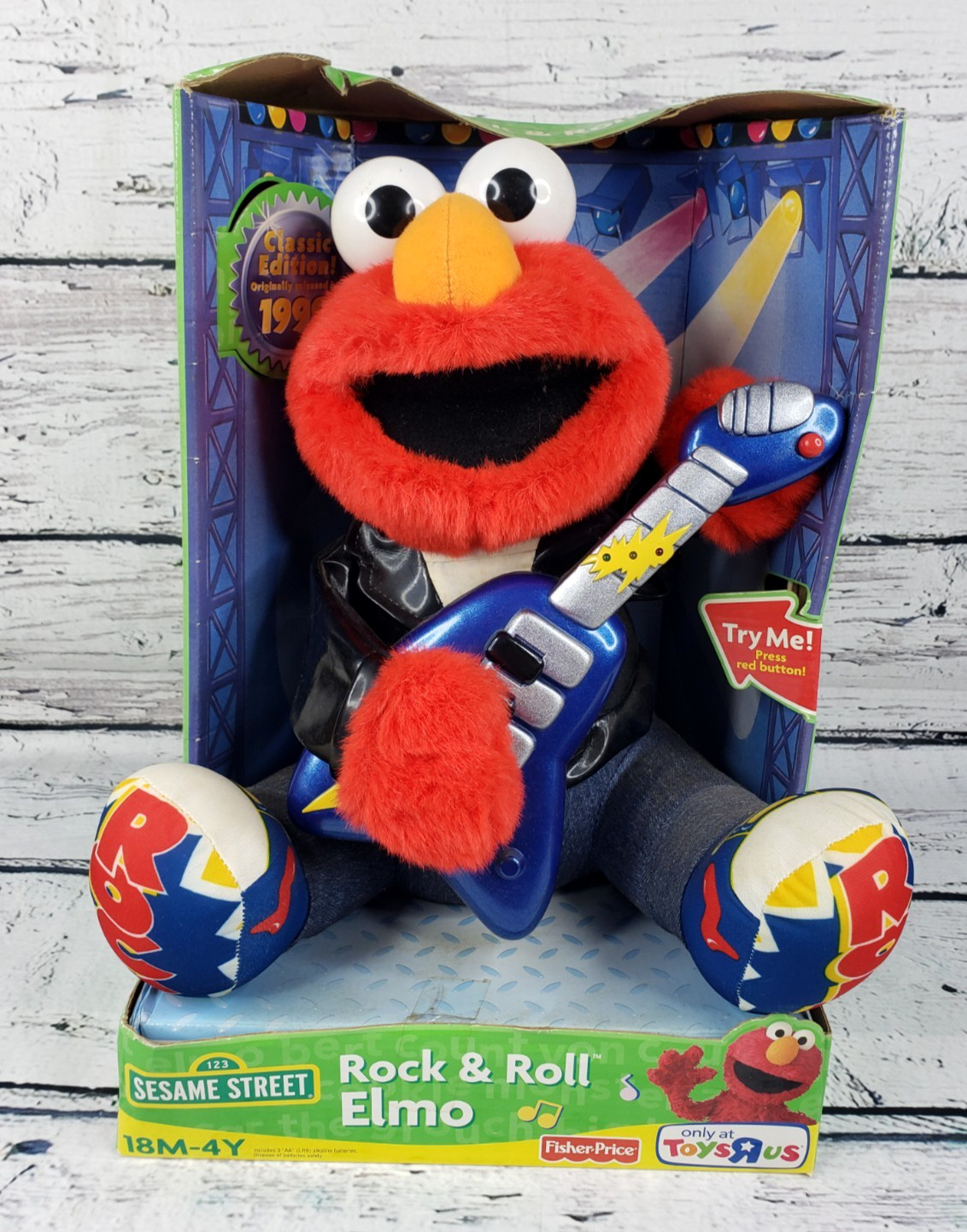 Vintage New 1998 Rock and & Roll Elmo Fisher Price Sesame Street In Original Box