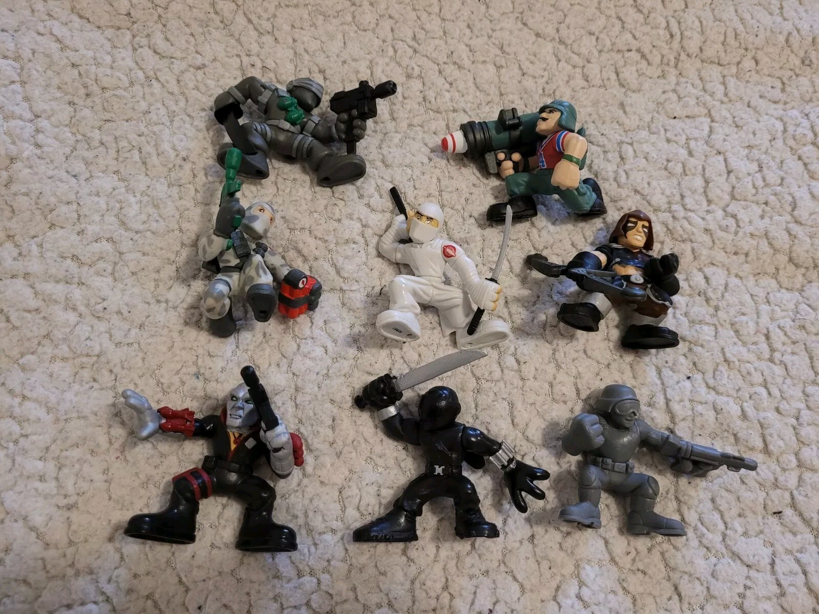 Gi Joe Combat Heroes SNAKES EYES FIREFLY STORM SHADOW & OTHERS Lot X 8 FREE S/H