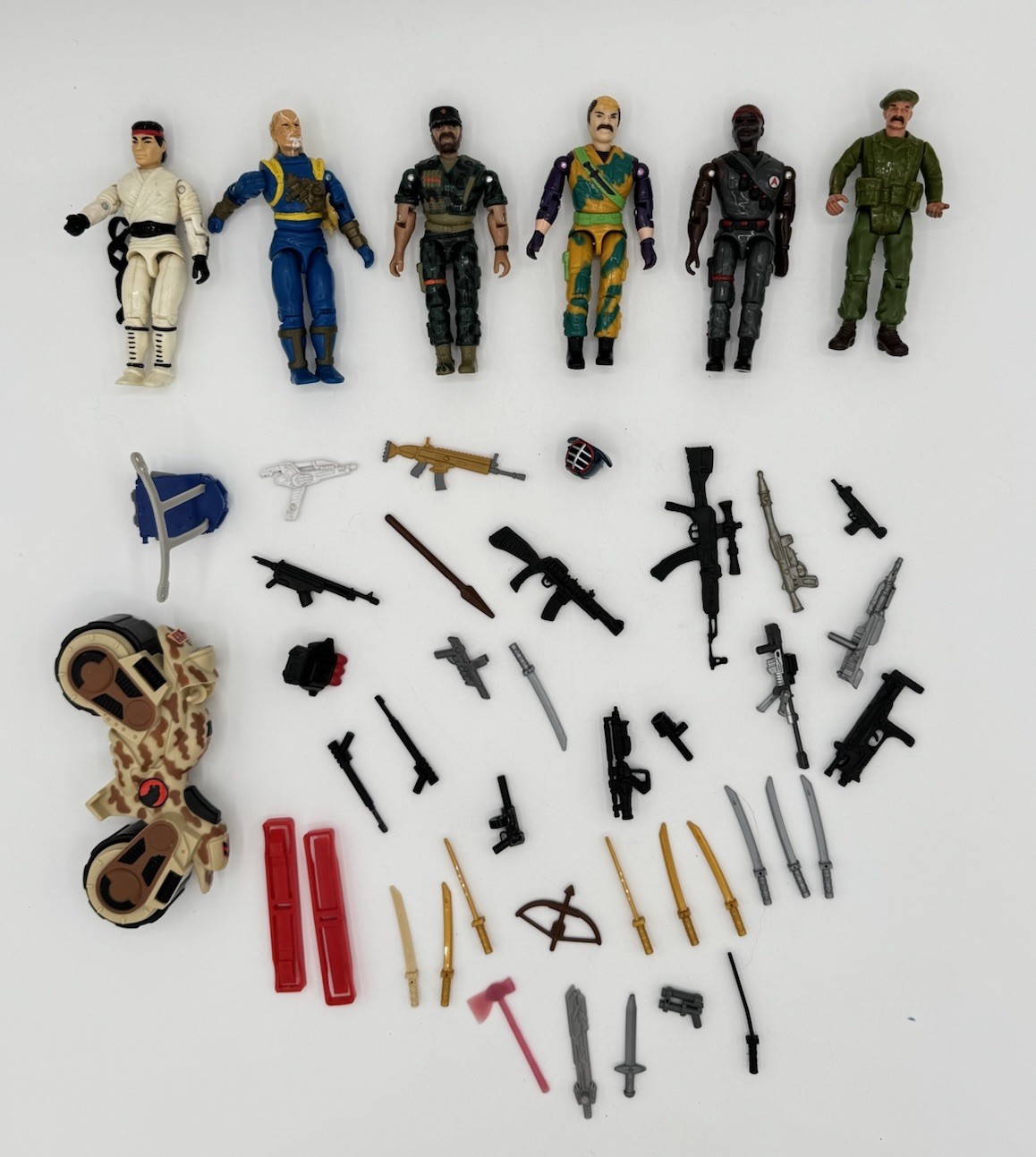 Sgt. Rock – Lanard The Corps – Mortal Combat – Lego – Figure and Weapons Lot