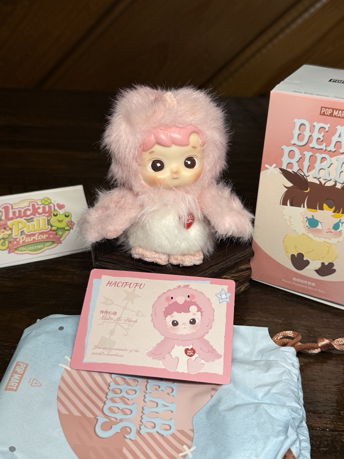 Popmart Dear Birds Series Plush – Confirmed HACIPUPU Make Me Blush