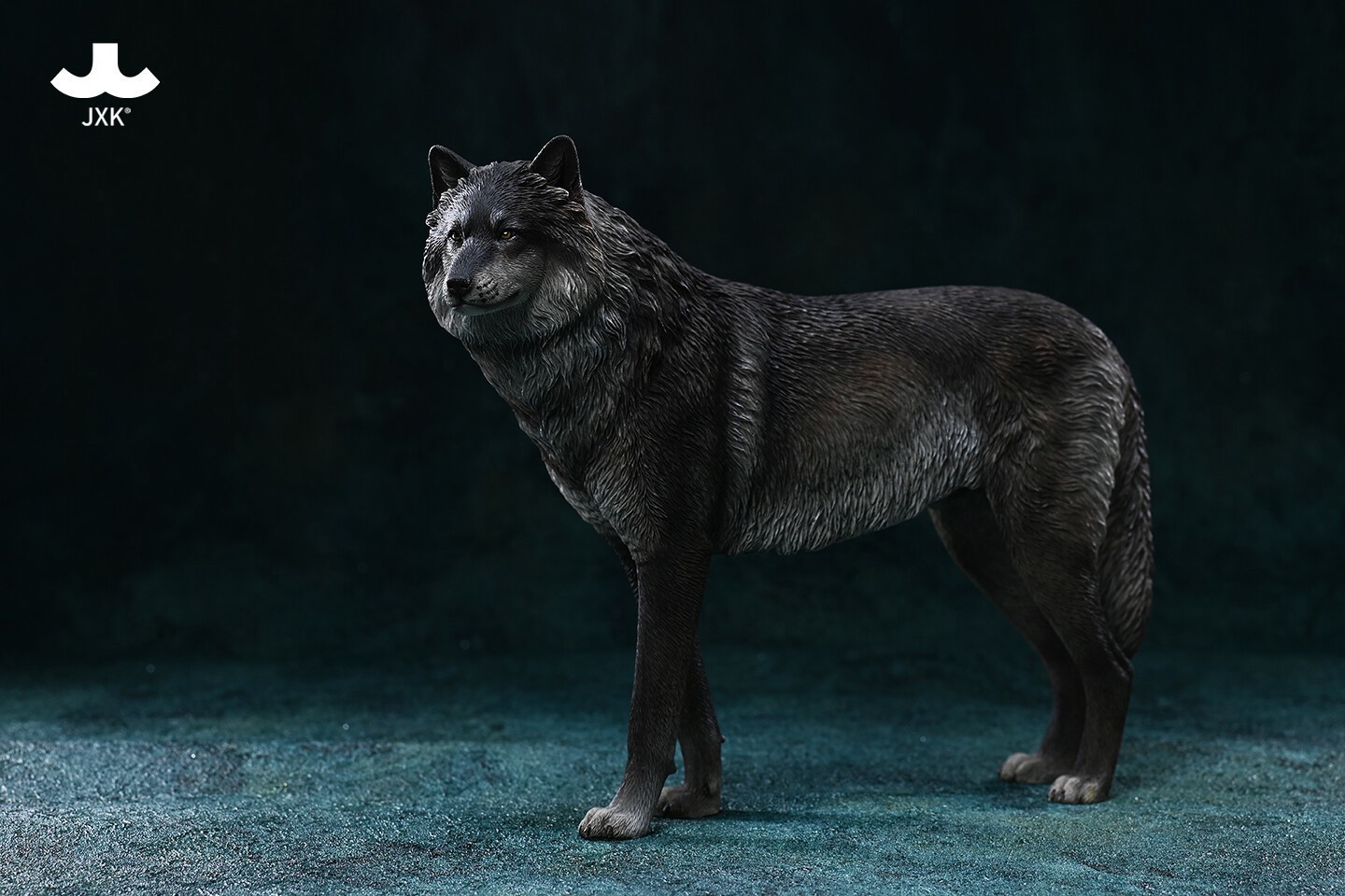JXK 1/6 Arctic Wolf Model Canis Lupus Arctos Simulated Animal Model Ornament Toy