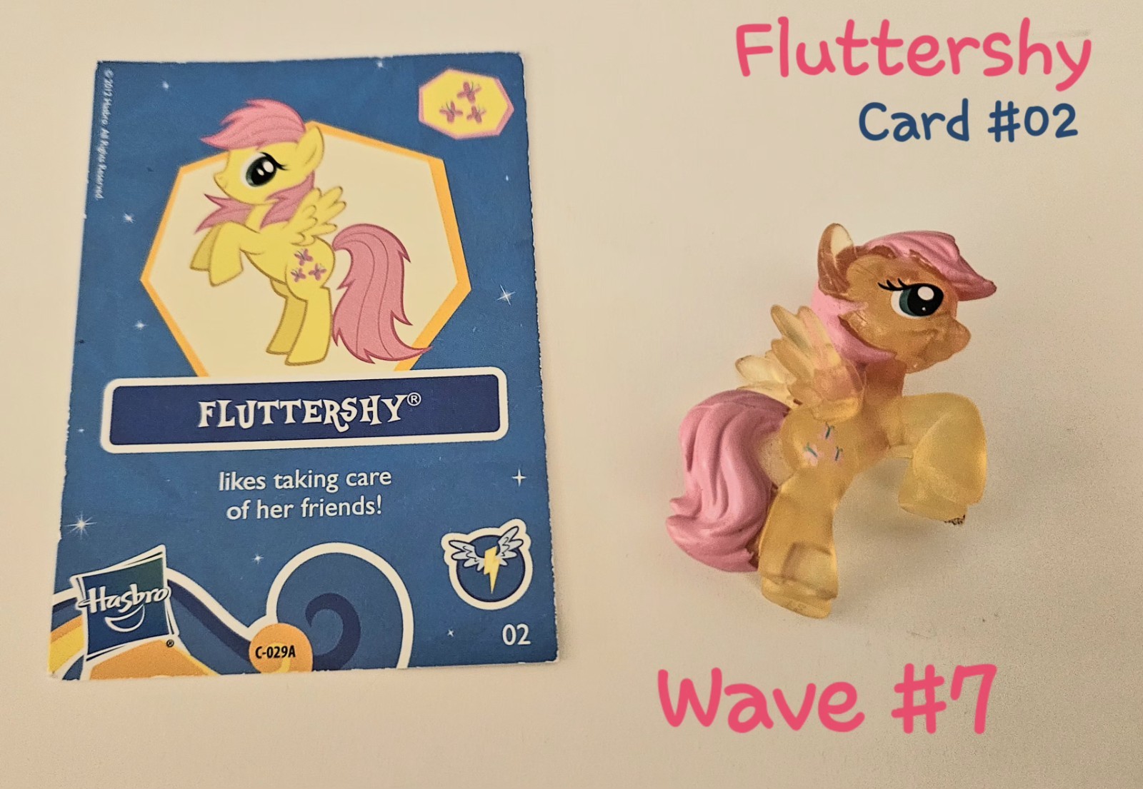 My Little Pony FiM Blind Bag Wave 7 Transparent Fluttershy Figure 2013