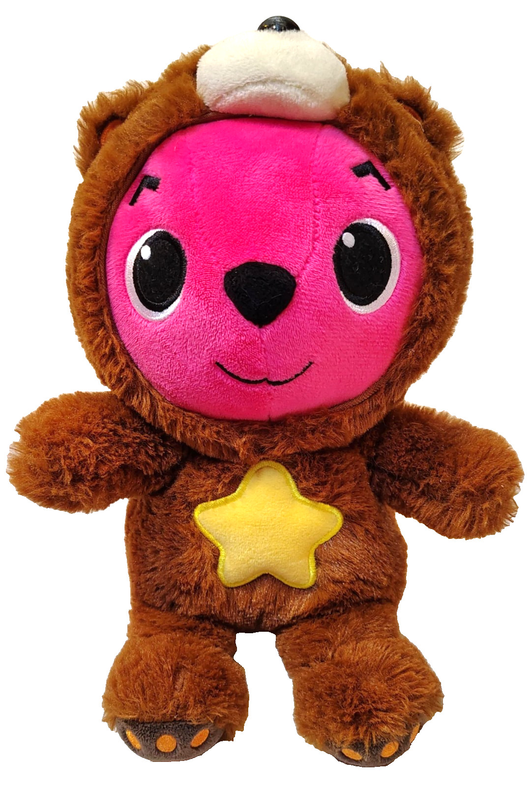 Pinkfong Wonder Fox in Bear Costume Star Plush Doll 30cm TV Character Korean