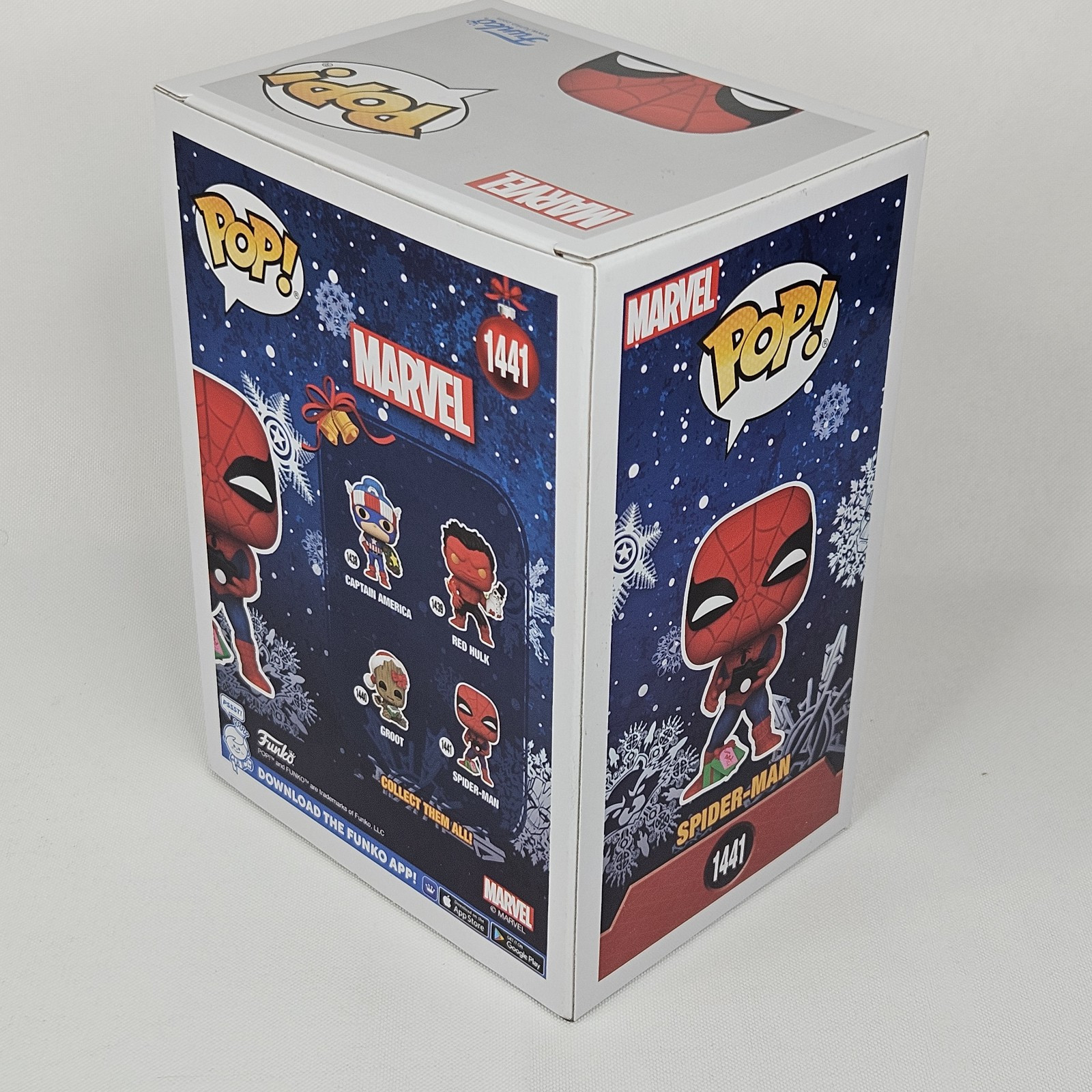 Funko Pop Marvel MCU Holiday Spider-man 1441 Bobblehead w/Protector
