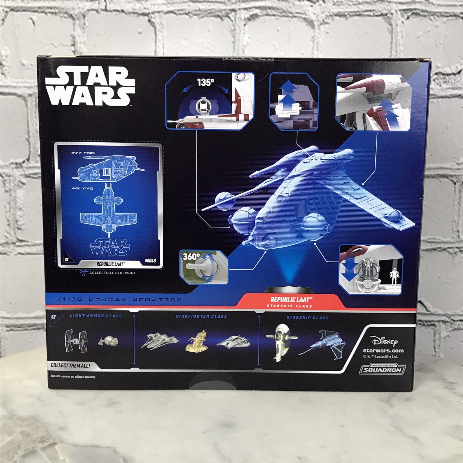 Star Wars Micro Galaxy Squadron Republic Laat Aircraft Series 2 Kids Toy Ages 8+