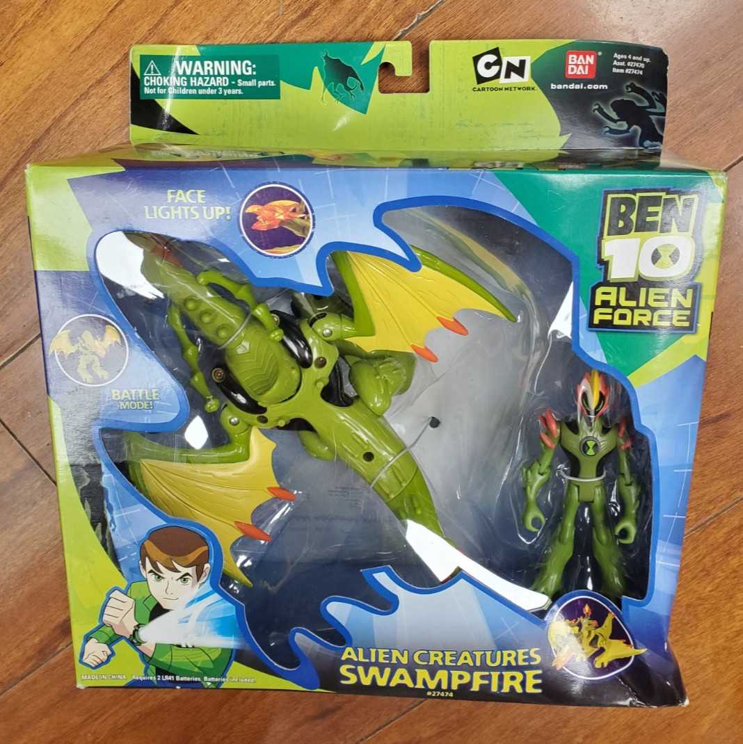 Ben 10 Alien Force Creatures Swampfire Action Figure In Box Bandai Swamp Fire