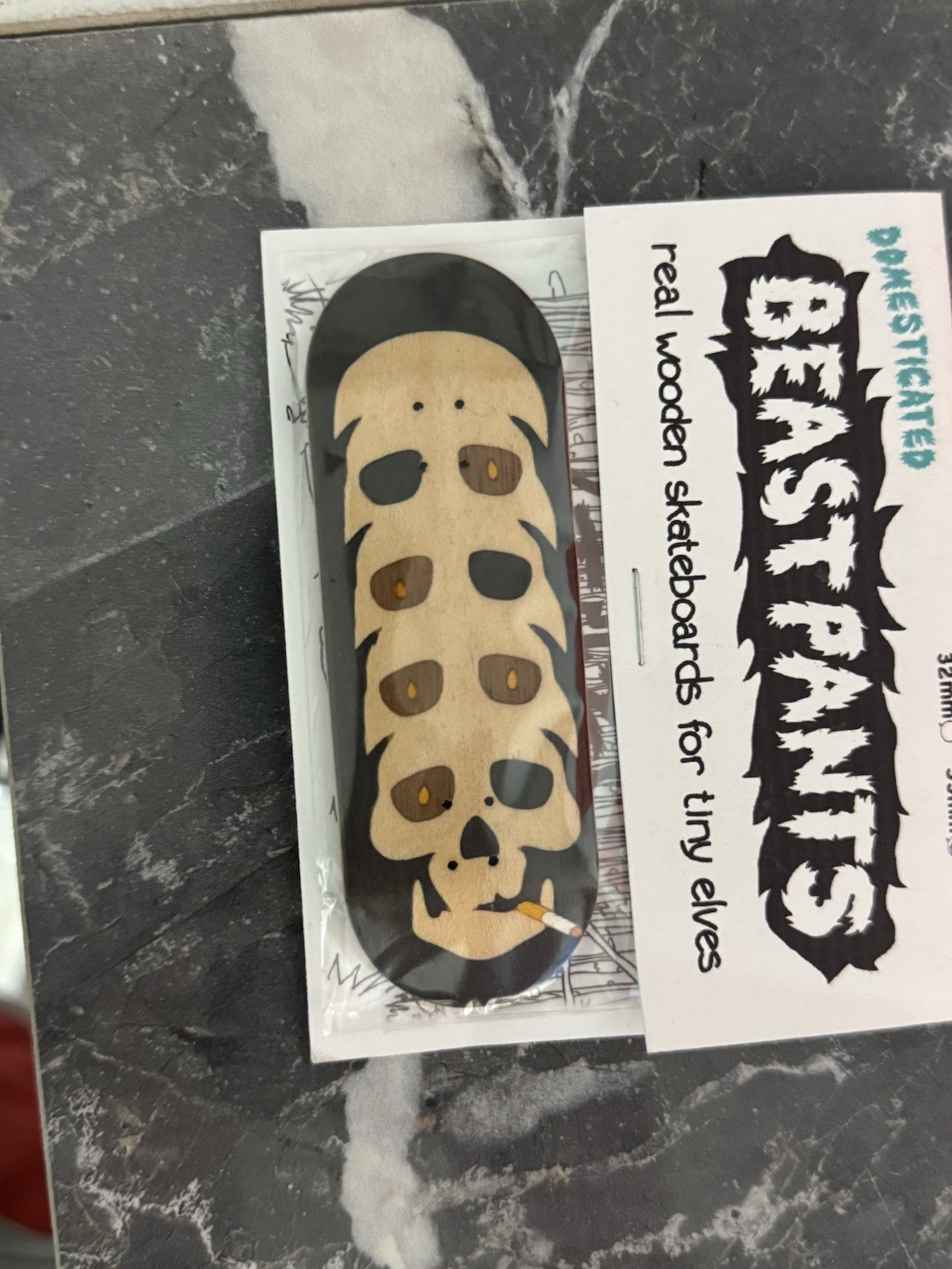Beastpants Fingerboard Deck Splitply 33mm Domesticated