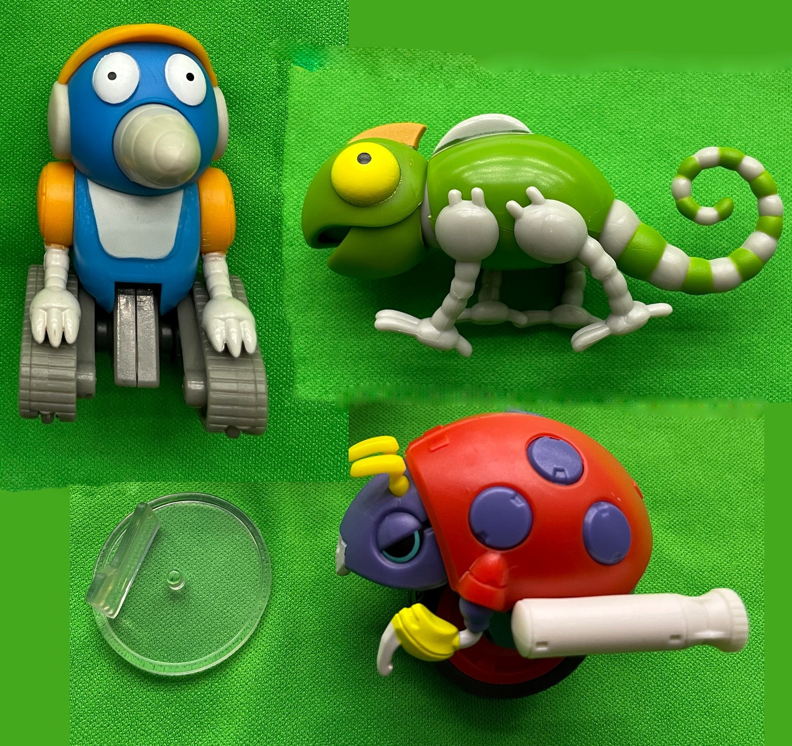 Jakks SONIC THE HEDGEHOG Classic BURROBOT + NEWTRON + MOTO BUG (2.5&Prime; Scale) Lot