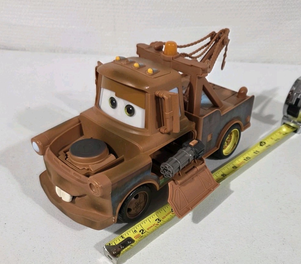 Disney Pixar Cars 2 Bomb Blastin Mater Large Tow Truck Talking Driving Toy Works