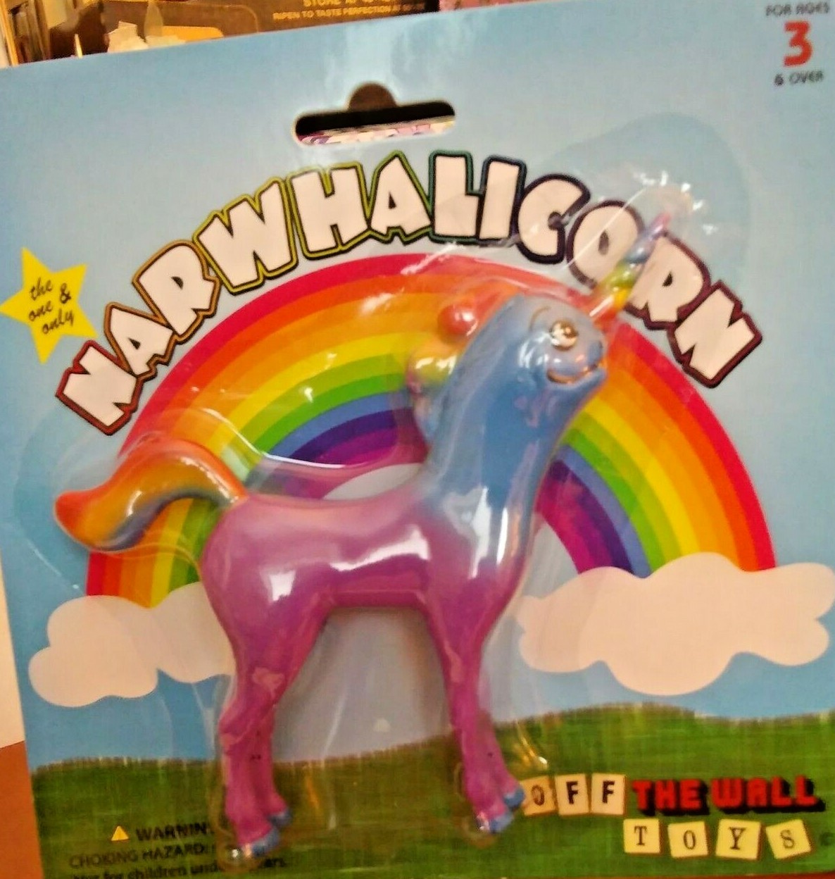Narwhalicorns: (1) 5&Prime; Bendable Figure & (1) 13&Prime; Plush 1/2 Narwhal & Unicorn OTWT