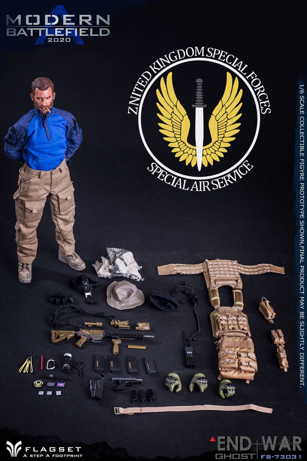 FLAGSET FS73031 MODERN BATTLEFIELD END WAR GHOST « Price » 1/6 ACTION FIGURE