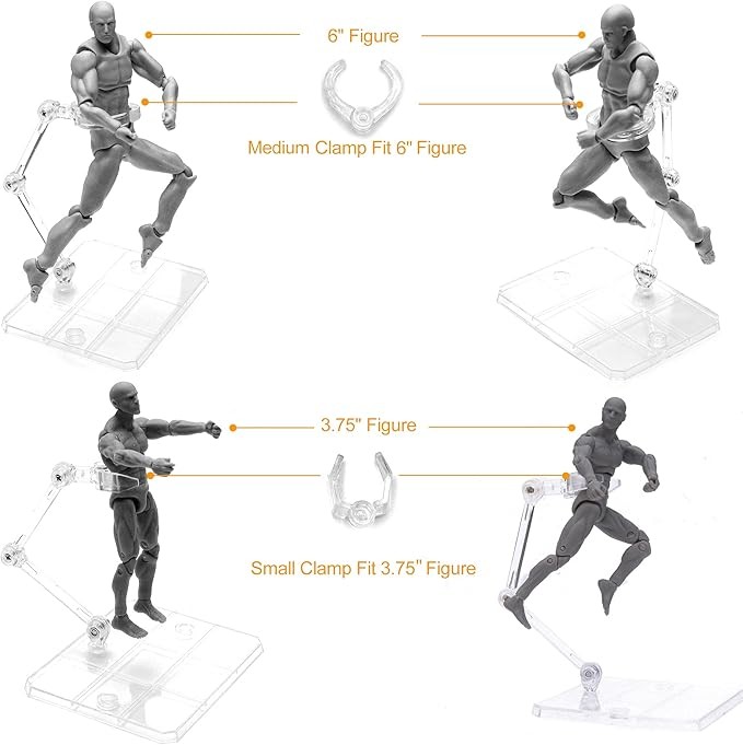 4PC HG144 Adjustable Action Figure Display Holder Base Doll Model Support Stand